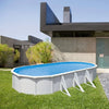 Piscina rigida fuori terra GRE Fiji bianca, misura L (7,3 x 3,75 m)