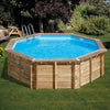 Piscina rigida fuori terra GRE Violette 2 marrone, altezza 1,27 m x diametro 5 m.